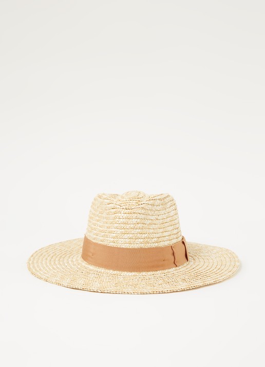 Brixton Joanna hoed van raffia - voorkant 2 zand