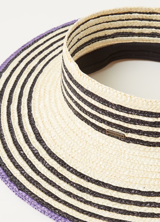 Brixton Joanna Visor hoed van stro - detail zand