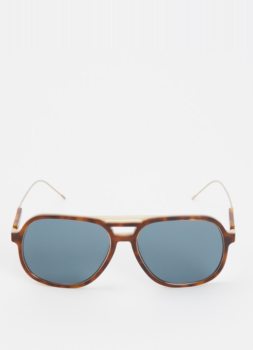 Brunello Cucinelli Piloten zonnebril BC4022S - detail bruin