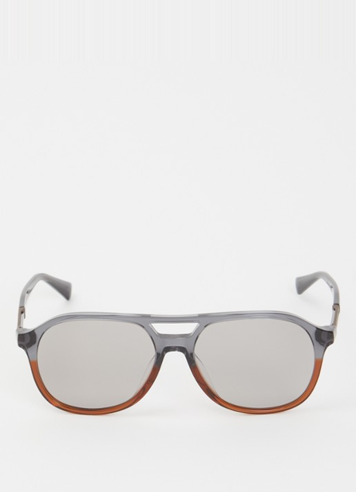 Brunello Cucinelli Piloten zonnebril gepolariseerd BC4025S - detail antraciet