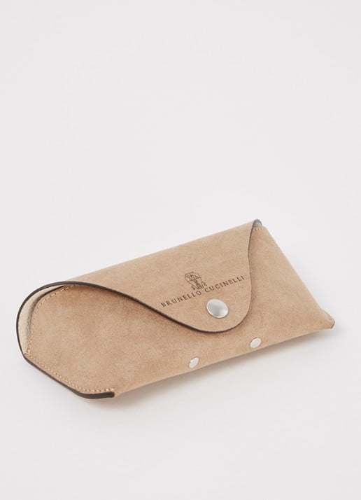 Brunello Cucinelli Retro zonnebril BC2003ST - detail 2 lichtbruin