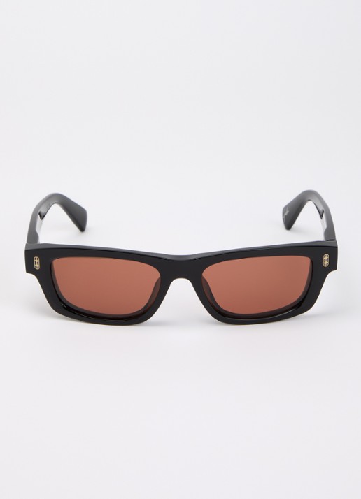 Brunello Cucinelli Retro zonnebril BC4029S - detail zwart