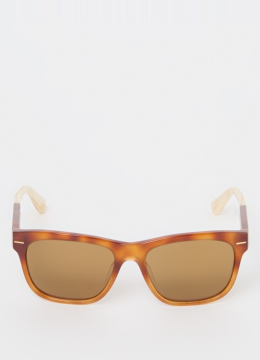 Brunello Cucinelli Wayfarer zonnebril BC4003S - detail 2 oranjebruin