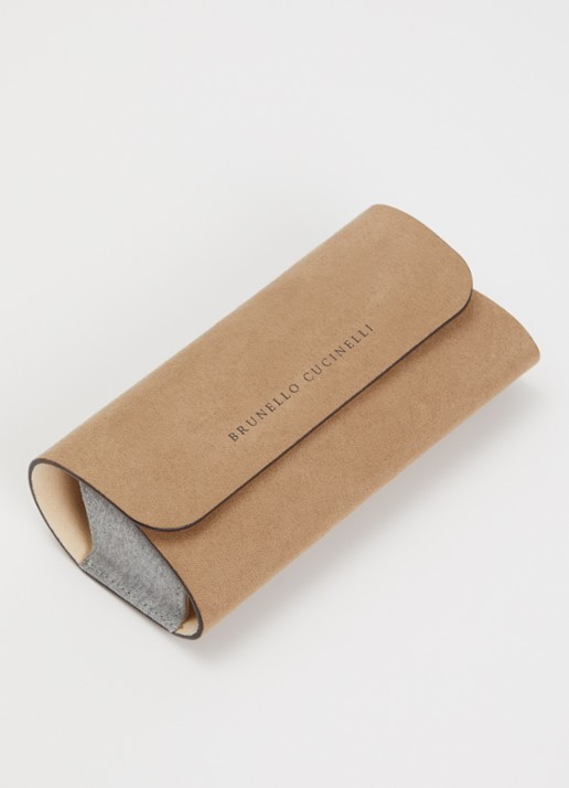 Brunello Cucinelli Wayfarer zonnebril gepolariseerd BC4003SM - detail 2 bruin