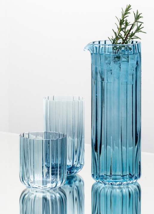 Brût Homeware Gaia waterkaraf 1,2 liter - detail 5 blauw