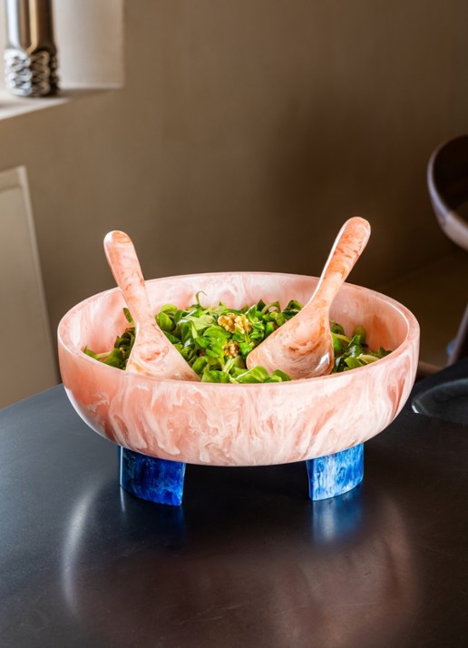 Brût Homeware Pavone saladebestek 2-delig - achterkant 2 roze