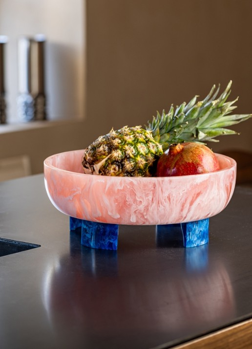 Brût Homeware Pavone saladeschaal 32 cm - voorkant 4 roze