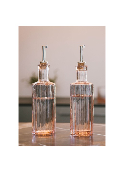 Brût Homeware Reed olie- en azijnfles 30 cl - voorkant 2 lichtroze
