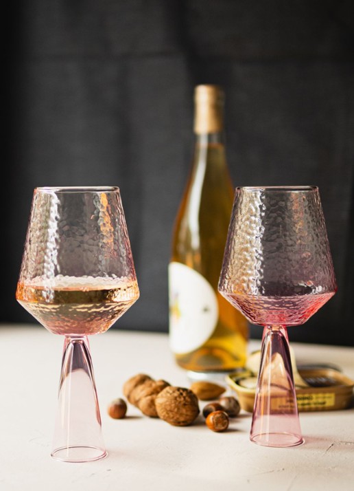 Brût Homeware Wijnglas 40 cl set van 2 - detail 2 roze