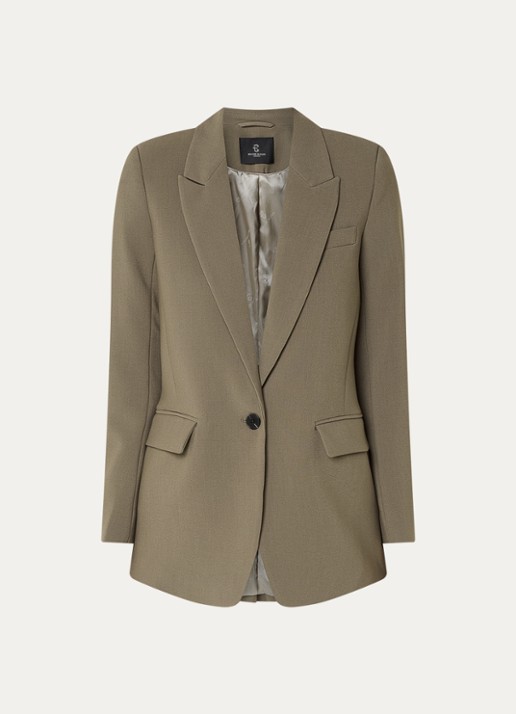 Bruuns Bazaar Frida blazer met klepzakken - voorkant lichtbruin