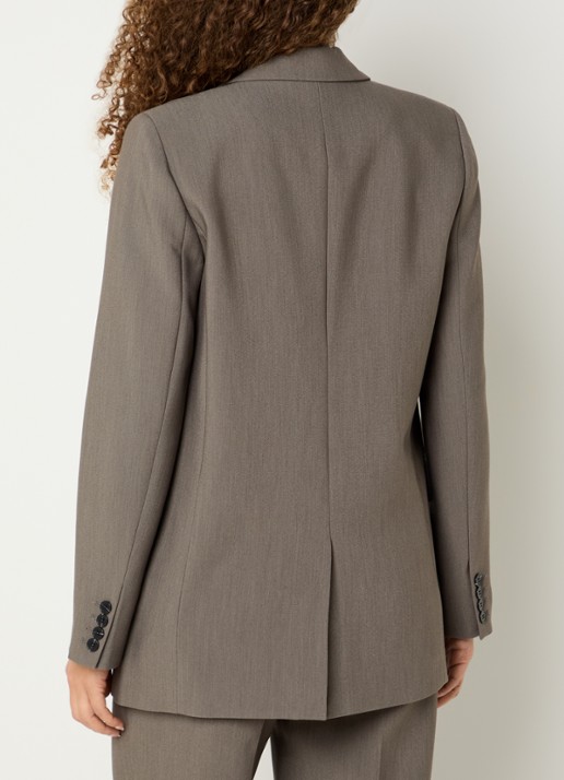 Bruuns Bazaar Frida blazer met klepzakken - achterkant 2 zand