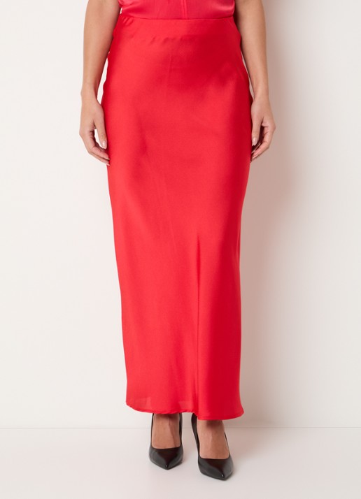 Bruuns Bazaar Joanelle maxi rok van satijn