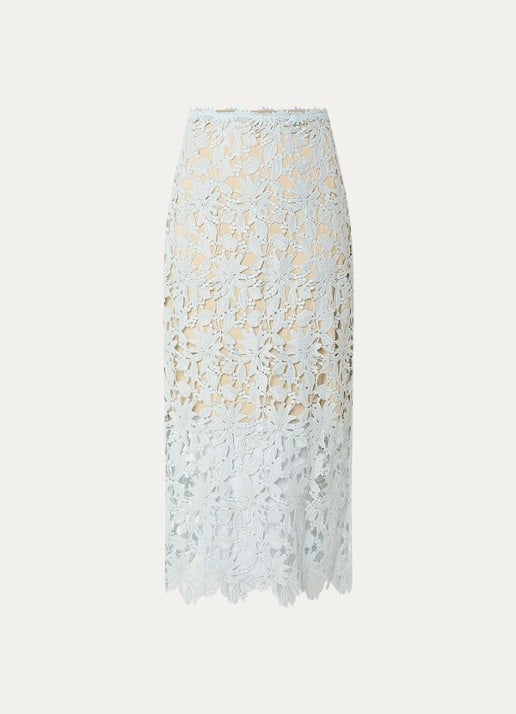 Bruuns Bazaar Joani semi-transparante maxi rok van kant