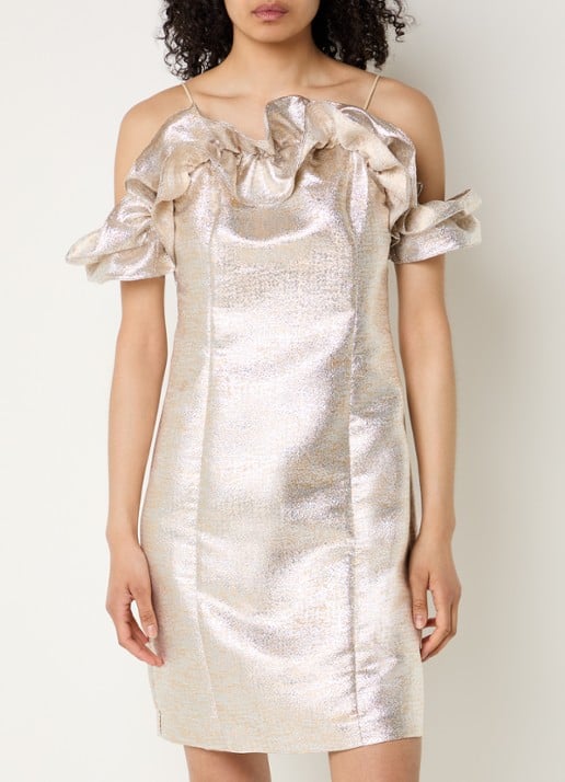 Bruuns Bazaar Martha mini jurk met metallic finish