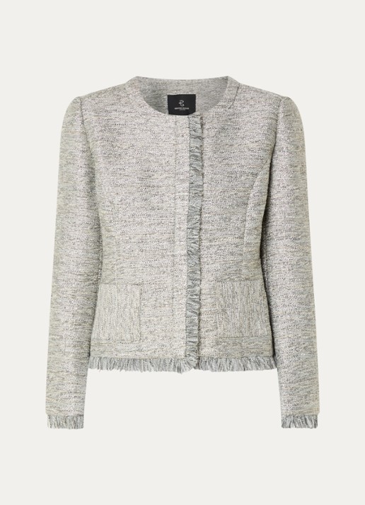 Bruuns Bazaar PelagoBBKarli jack met lurex - voorkant 2 grijs