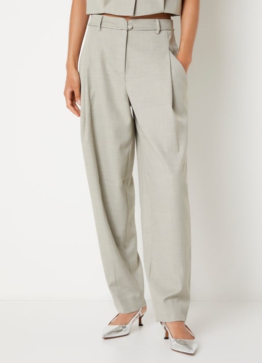 Bruuns Bazaar Phiala high waist loose fit pantalon met steekzakken