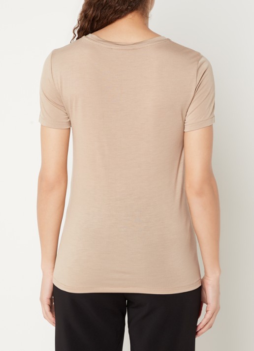 Bruuns Bazaar T-shirt  - achterkant 4 donkerbeige