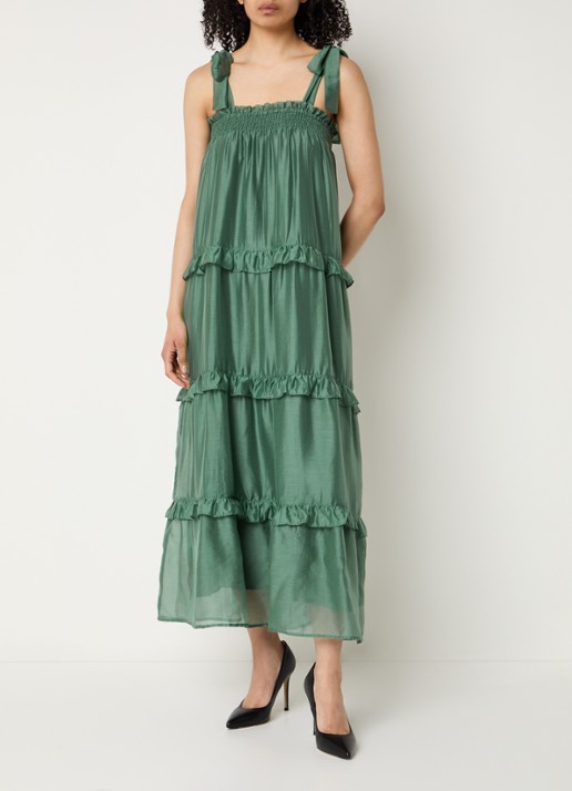 Bruuns Bazaar Tellea maxi jurk met volant