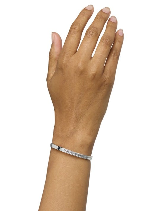 Buddha to Buddha Barbara bangle van zilver - voorkant 5 zilver