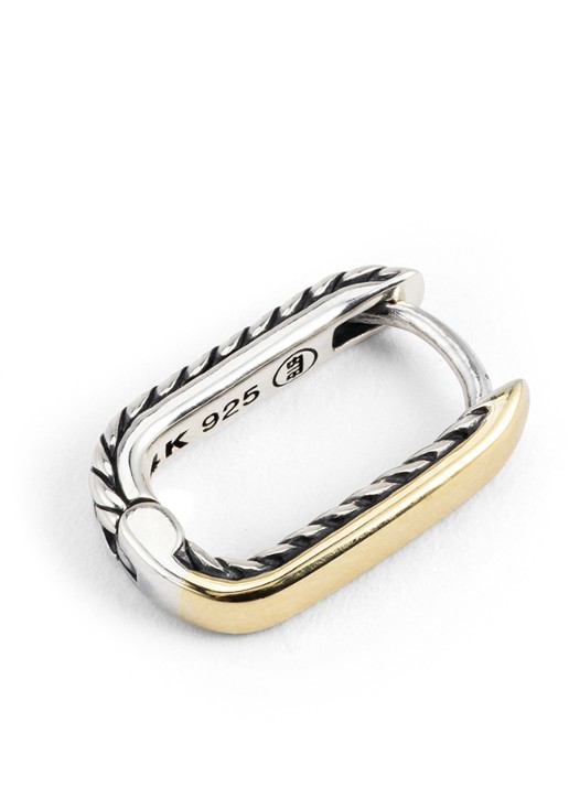 Buddha to Buddha Barbara reversible enkele oorring met detail van 14 karaat goud - detail 5 goud