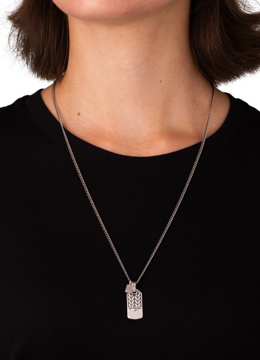 Buddha to Buddha Barbara Tag hanger van zilver - voorkant 4 zilver