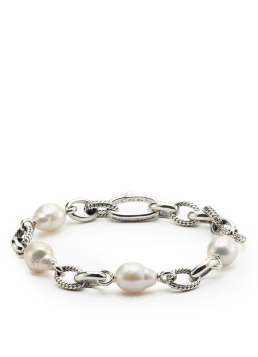 Buddha to Buddha Ben Baroque armband van zilver met parel