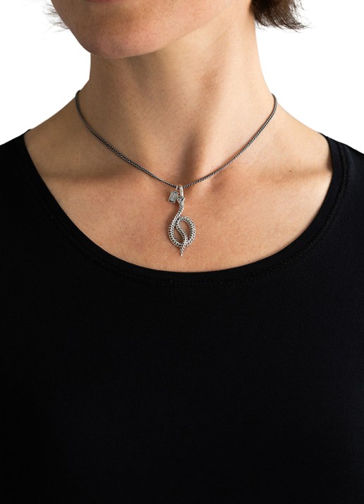 Buddha to Buddha Ben Slang hanger van zilver - voorkant 5 zilver