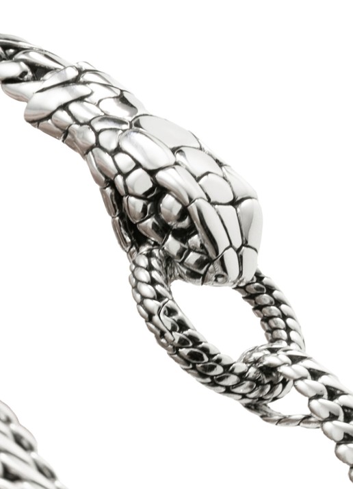 Buddha to Buddha Ben XS Slang armband van zilver - detail 3 zilver