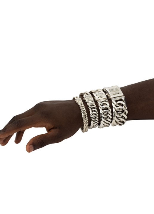 Buddha to Buddha Chain Big schakelarmband van zilver - detail zilver
