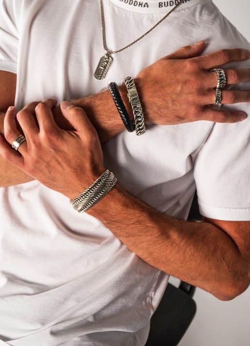 Buddha to Buddha Chain ring van zilver - detail 3 zilver