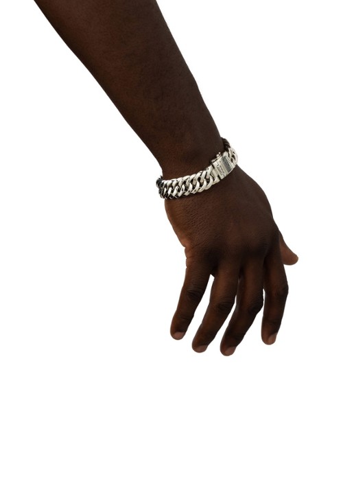 Buddha to Buddha Chain Small schakelarmband van zilver - detail 3 zilver