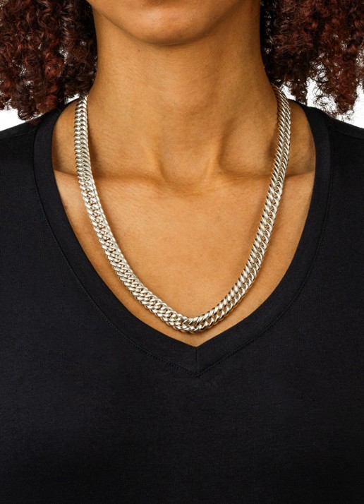 Buddha to Buddha Chain XS ketting van zilver  - voorkant 2 zilver