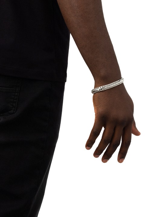 Buddha to Buddha Edwin Mini armband van zilver - voorkant 2 zilver