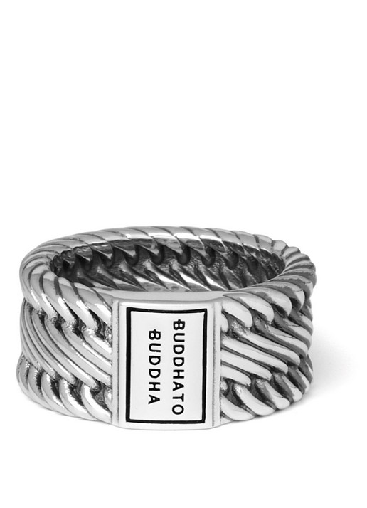 Buddha to Buddha Edwin Small ring van zilver - voorkant 3 zilver