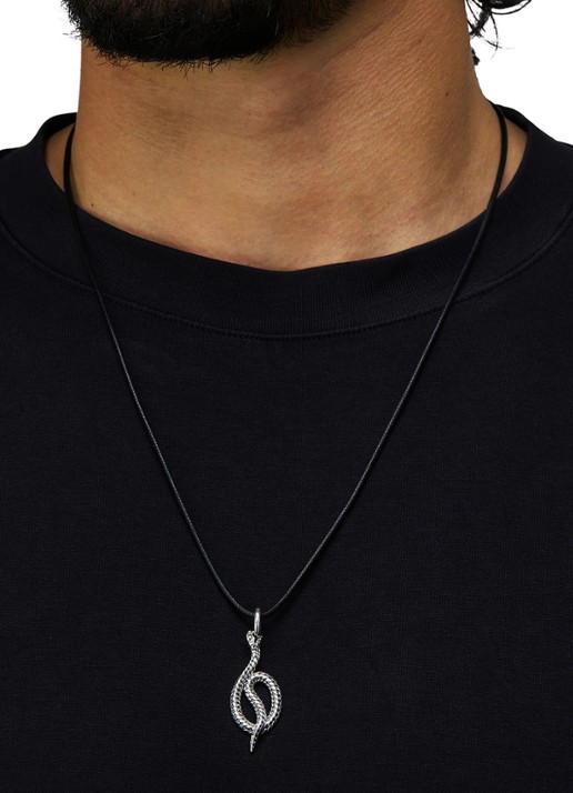 Buddha to Buddha Ellen koord ketting   - detail 5 zilver
