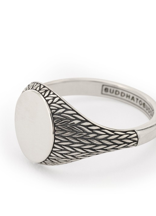 Buddha to Buddha Ellen Signet ring van zilver - detail 5 zilver