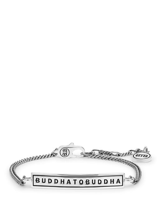 Buddha to Buddha Essential Logo enkelbandje van zilver - voorkant 3 zilver