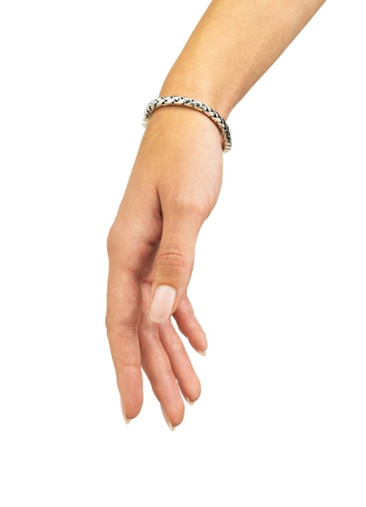 Buddha to Buddha George XS schakelarmband van zilver - voorkant 3 zilver