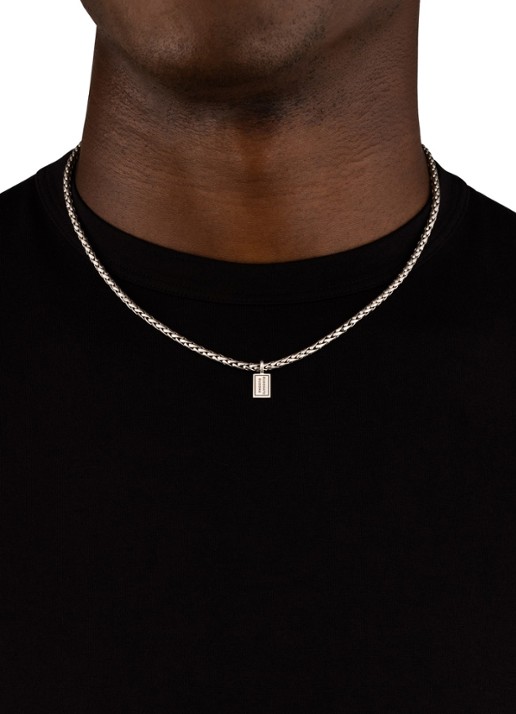 Buddha to Buddha George XS schakelketting van zilver - voorkant 2 zilver