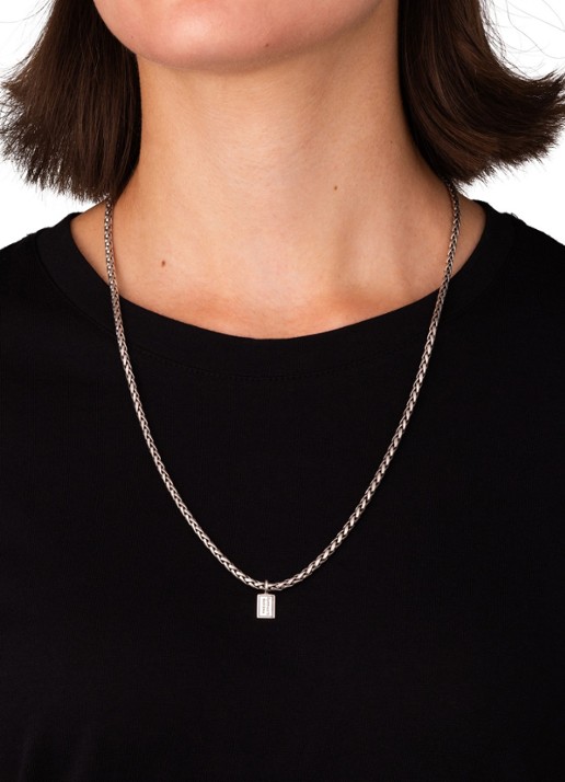 Buddha to Buddha George XS schakelketting van zilver - voorkant 2 zilver