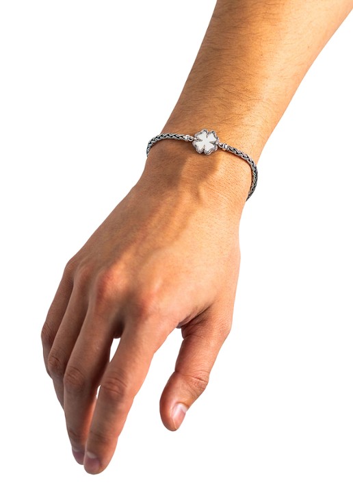 Buddha to Buddha Katja Klaver armband van zilver - detail 4 zilver