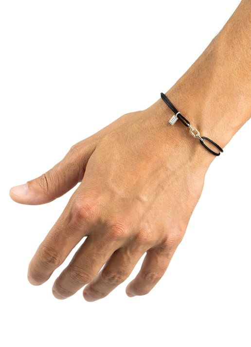 Buddha to Buddha Katja Link armband verguld  - detail zwart
