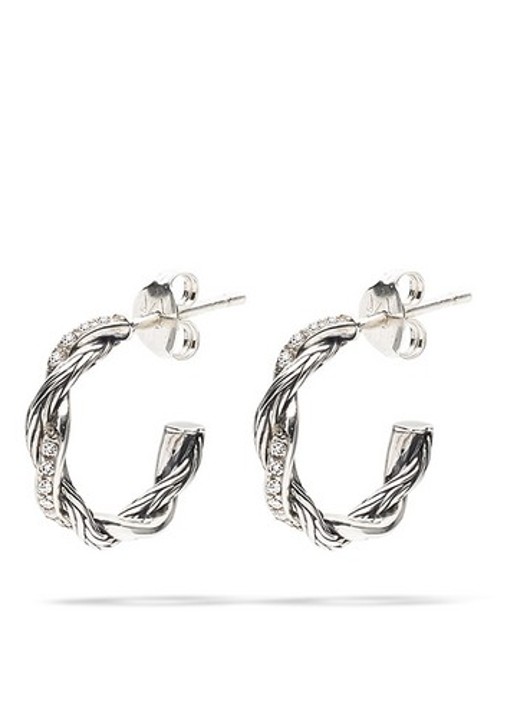 Buddha to Buddha Katja Twist Diamond oorringen van zilver