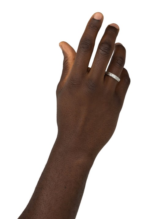 Buddha to Buddha Katja XS ring van zilver - voorkant zilver
