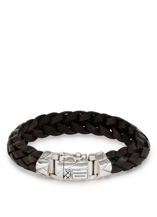 Buddha to Buddha Mangky armband van gevlochten leer