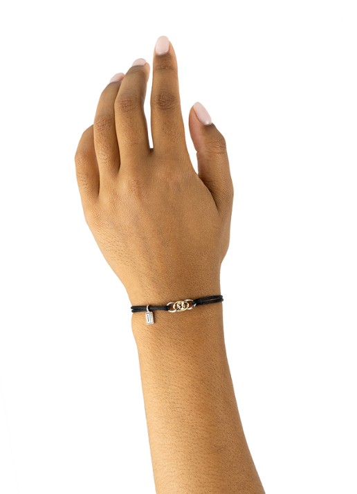 Buddha to Buddha Nathalie armband  - voorkant 4 zwart