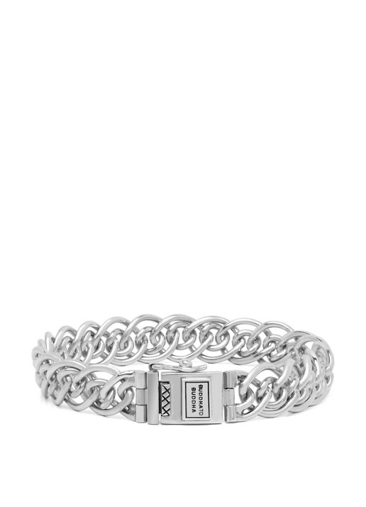 Buddha to Buddha Nathalie Mini schakelarmband van zilver - voorkant 3 zilver