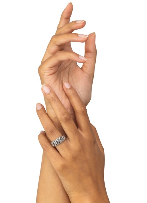 Buddha to Buddha Nathalie Small ring van zilver - voorkant 2 zilver