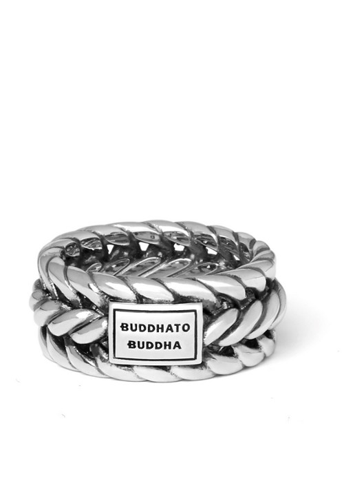 Buddha to Buddha Nurul ring van zilver - voorkant 3 zilver