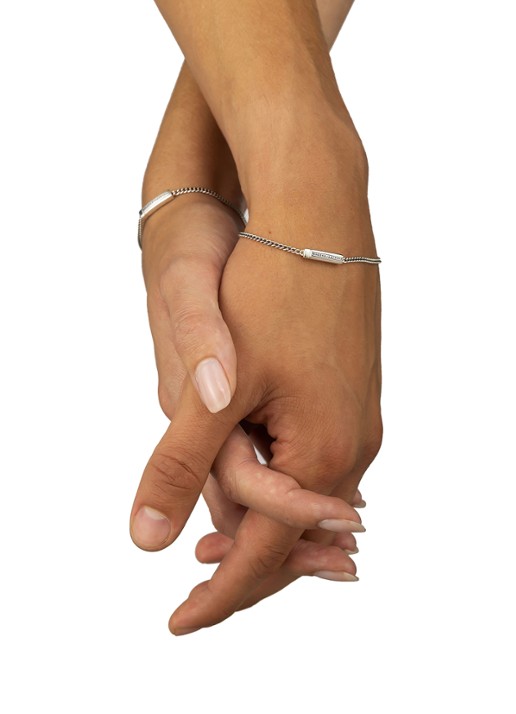 Buddha to Buddha Permanent schakelarmband van zilver - voorkant 3 zilver